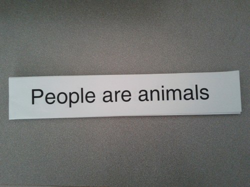 People are animals