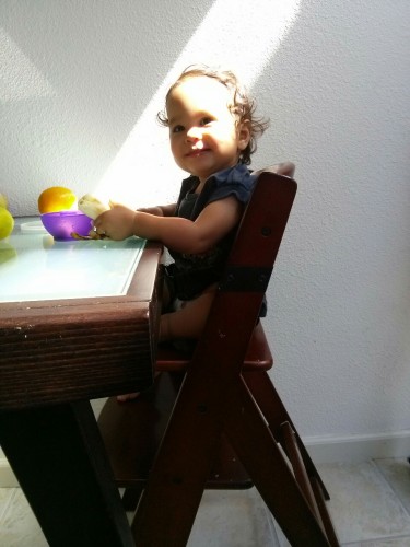 You stole J's high chair while he was asleep