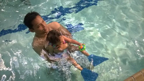 I had President's Day off so I took you to your swim class